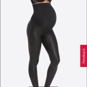 Spanx Faux Leather Maternity Leggings